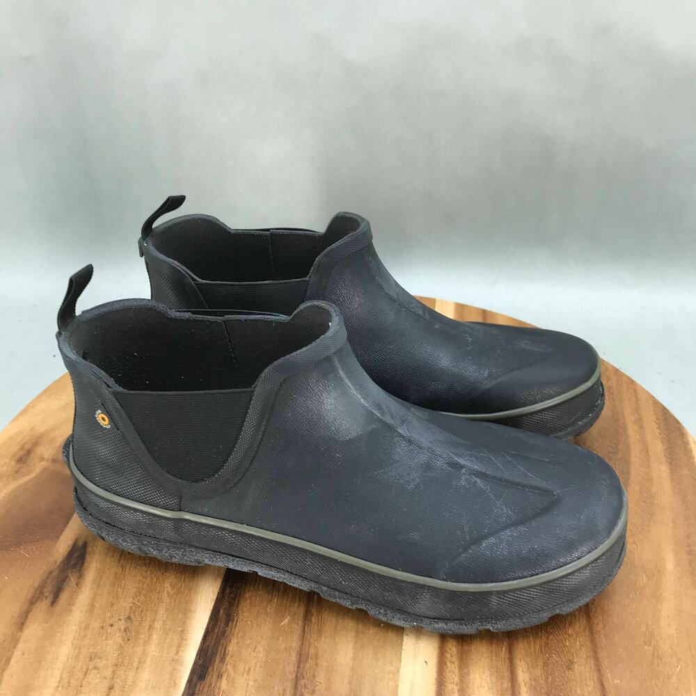 Bogs Black Chelsea-Style Waterproof Slip-On Boots
